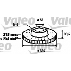 186883 VALEO Тормозной диск