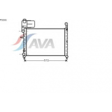 FT2101 AVA Радиатор, охлаждение двигателя