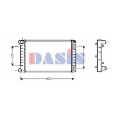 080046N AKS DASIS Радиатор, охлаждение двигателя