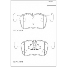 KD7442 ASIMCO Комплект тормозных колодок, дисковый тормоз