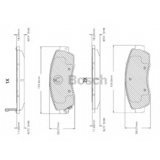 F 03B 150 149 BOSCH Комплект тормозных колодок, дисковый тормоз