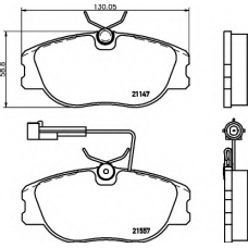 8DB 355 017-961 HELLA Комплект тормозных колодок, дисковый тормоз