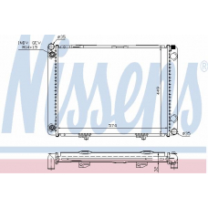 62734A NISSENS Радиатор, охлаждение двигателя
