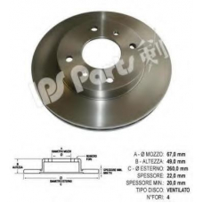 IBT-1196 IPS Parts Тормозной диск