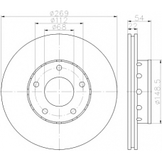 MDC1921 MINTEX Тормозной диск