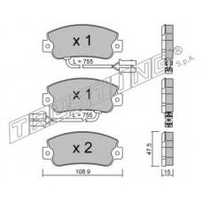 106.1 TRUSTING Комплект тормозных колодок, дисковый тормоз