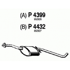 P4432 FENNO Средний глушитель выхлопных газов