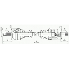 DRS6050.00 OPEN PARTS Приводной вал