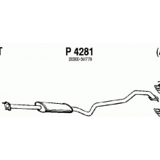 P4281 FENNO Средний глушитель выхлопных газов