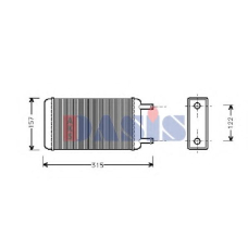 099008N AKS DASIS Теплообменник, отопление салона