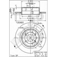 BS 7600 BRECO Тормозной диск