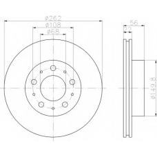 8DD 355 102-241 HELLA Тормозной диск