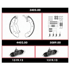3402.00 WOKING Комплект тормозов, барабанный тормозной механизм