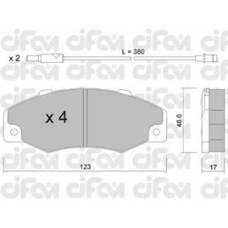 822-096-0 CIFAM Комплект тормозных колодок, дисковый тормоз