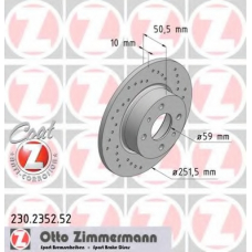 230.2352.52 ZIMMERMANN Тормозной диск