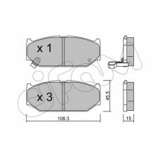 822-897-0 CIFAM Комплект тормозных колодок, дисковый тормоз