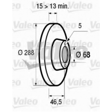 186270 VALEO Тормозной диск