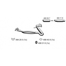 330442 ERNST Труба выхлопного газа