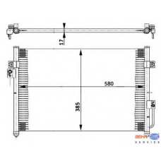 8FC 351 302-231 HELLA Конденсатор, кондиционер