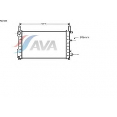 FD2198 AVA Радиатор, охлаждение двигателя