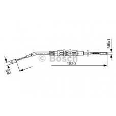 1 987 477 008 BOSCH Трос, стояночная тормозная система