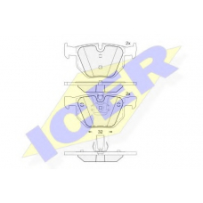 181685-202 ICER Комплект тормозных колодок, дисковый тормоз