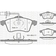 8110 29025 TRIDON Brake pads - front