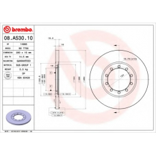 08.A530.10 BREMBO Тормозной диск