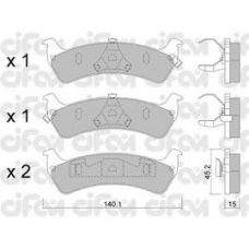 822-628-0 CIFAM Комплект тормозных колодок, дисковый тормоз