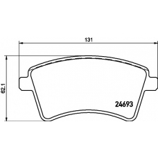 8DB 355 013-961 HELLA PAGID Комплект тормозных колодок, дисковый тормоз