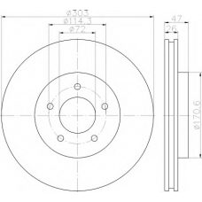 8DD 355 116-261 HELLA Тормозной диск