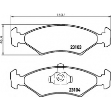 8DB 355 008-331 HELLA Комплект тормозных колодок, дисковый тормоз