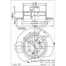 BS 7564 BRECO Тормозной диск