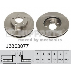 J3303077 NIPPARTS Тормозной диск