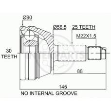 OJ-1403 InterParts Шарнирный комплект, приводной вал