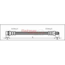 4110319 METZGER Тормозной шланг