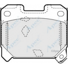 PAD866 APEC Комплект тормозных колодок, дисковый тормоз