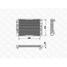 350213656000 MAGNETI MARELLI Радиатор, охлаждение двигателя