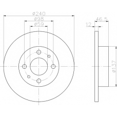 8DD 355 101-131 HELLA PAGID Тормозной диск