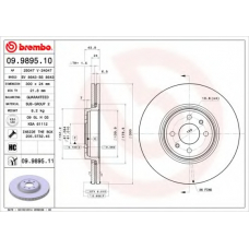 09.9895.10 BREMBO Тормозной диск