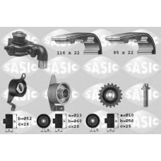 3906011 SASIC Водяной насос + комплект зубчатого ремня