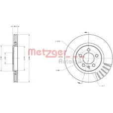 6110385 METZGER Тормозной диск