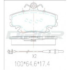 DFB2465 DITAS Комплект тормозных колодок, дисковый тормоз