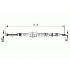 1 987 477 451 BOSCH Трос, стояночная тормозная система