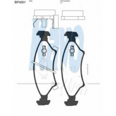 BP-4001 KAVO PARTS Комплект тормозных колодок, дисковый тормоз