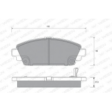 151-2182 WEEN Комплект тормозных колодок, дисковый тормоз