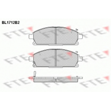 BL1712B2 FTE Комплект тормозных колодок, дисковый тормоз