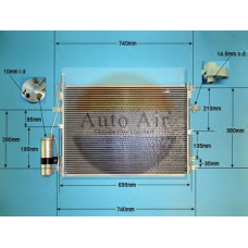 16-6555 AUTO AIR GLOUCESTER Конденсатор, кондиционер