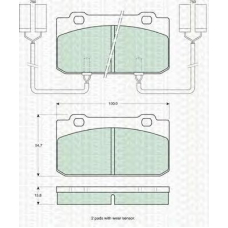 8110 12988 TRIDON Brake pads - front