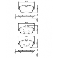 0 986 424 518 BOSCH Комплект тормозных колодок, дисковый тормоз